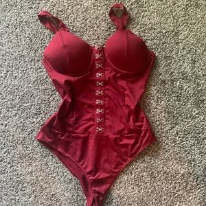 Red bodysuit